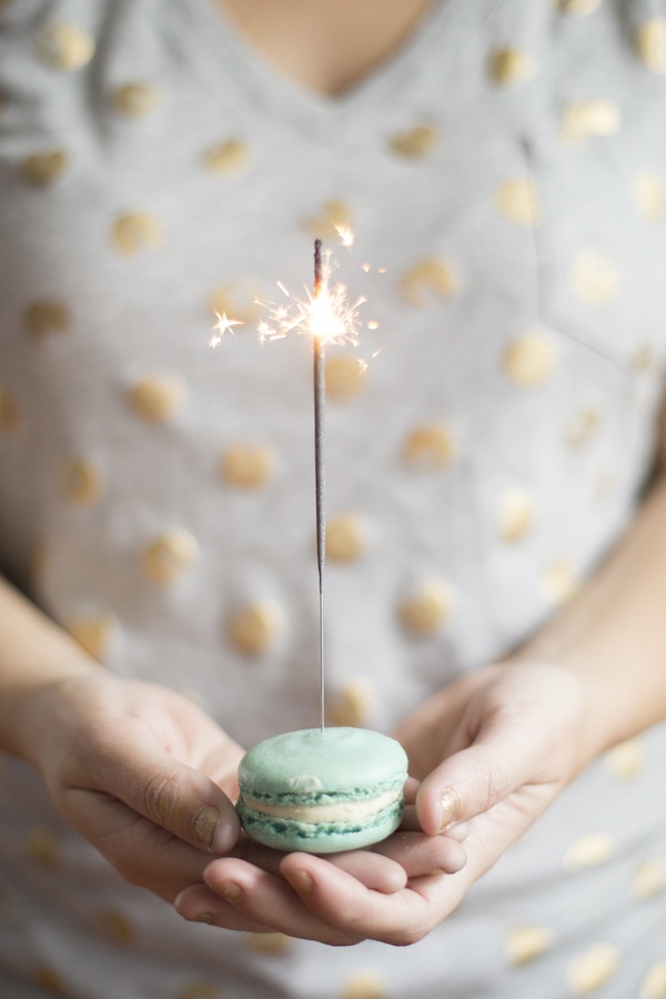 gold-polka-dot-shirt-new-years-eve-party-macaron-sparklers-knotty-bride